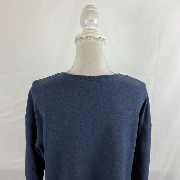 Wildfox Sweatshirt Top Navy Blue XL Multi-Color Embroidered Lettering Social - Picture 4 of 12